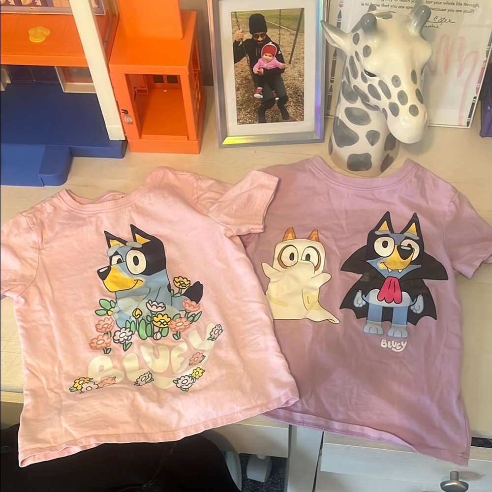 Kids' Pink and Purple BLUEY T-Shirts